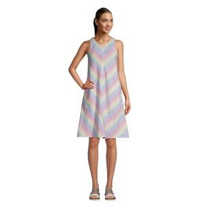 knee length dresses for ladies Linen Swing Dress